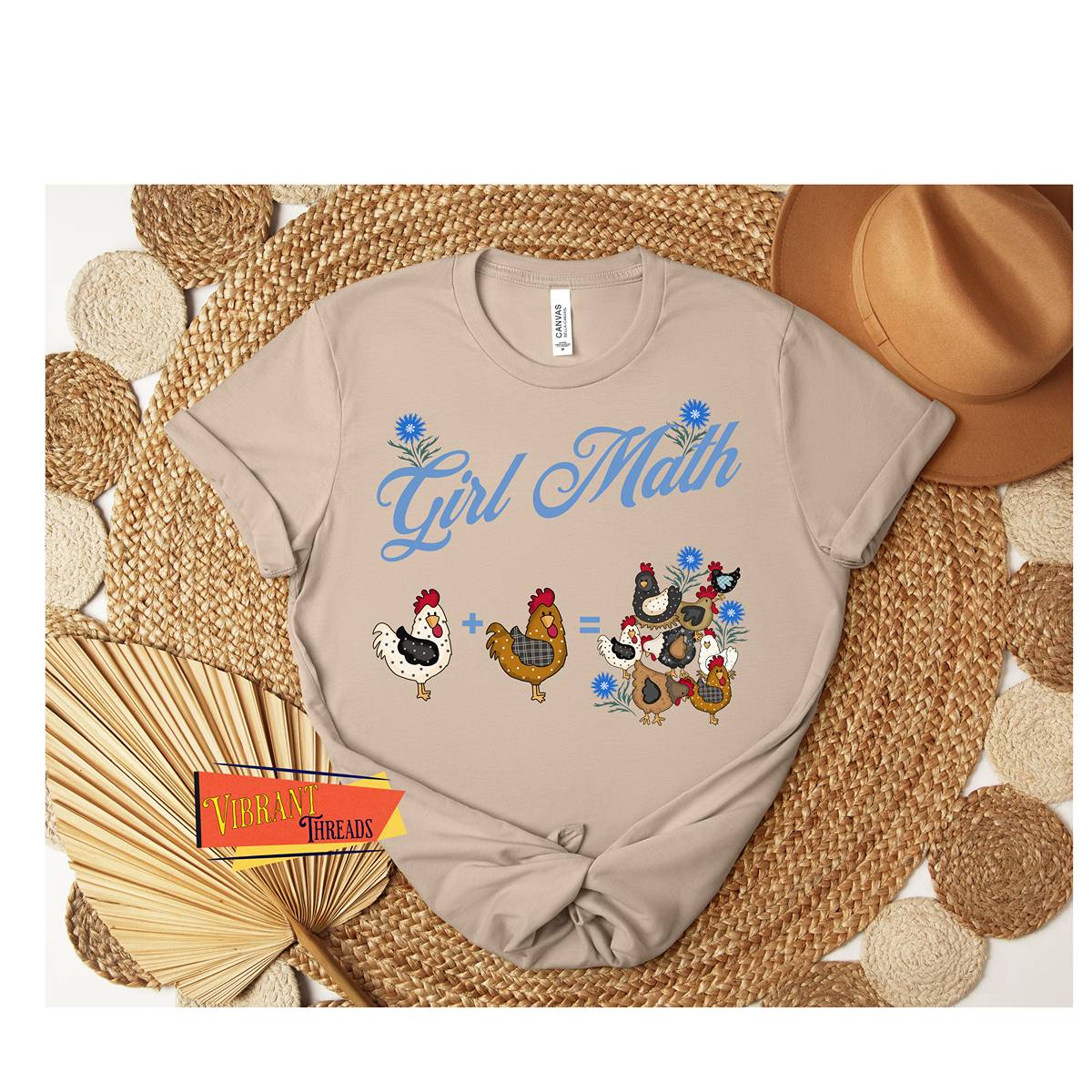 Girl Math Chicken WMNS Bella-Canvas Tee